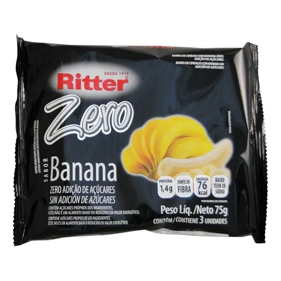 Kit 3 Barra De Cereais Ritter Banana Diet Foto 1