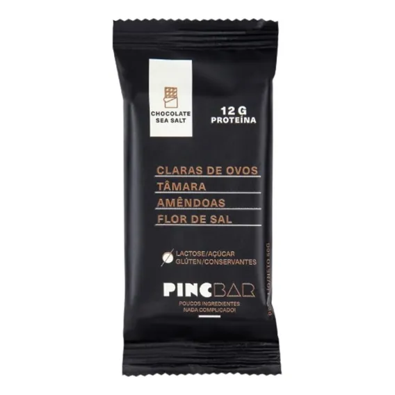 Kit 3 Barra Proteína Chocolate Sea Salt Sem Açúcar Pincbar Foto 1
