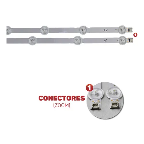 Kit 3 Barras Led CompatÃvel Com Tc-l32b6b 32ln540b A1 A1 A2 Foto 1
