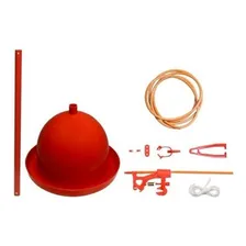 Kit 3 Bebedouros Pendulares + 3 Comedouros Galvanizado 5kg Foto mini 3