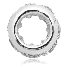 Kit 3 Berloques Separadores Strass Cristal Banhado Prata 925 Foto mini 3