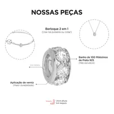 Kit 3 Berloques Separadores Strass Cristal Banhado Prata 925 Foto mini 2