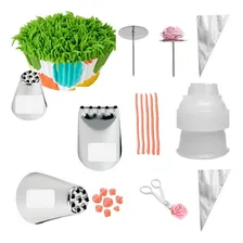Kit 3 Bicos Wilton Chuveirinho 134 233 E 234 + Tesoura Foto mini 1