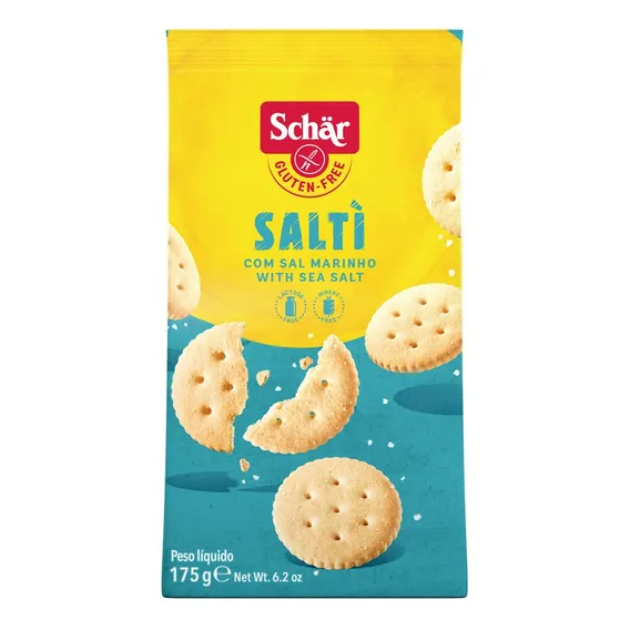 Kit 3 Biscoito Salgado SaltĂ Sem GlĂșten 175g Schar Foto 1