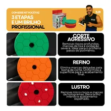 Kit 3 Boinas De Espuma Corte Refino E Lustro 5 Polegadas Foto mini  2