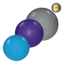 Kit 3 Bola Suiça Pilates Yoga Abdominal 55cm 65cm 75cm Foto  mini 1