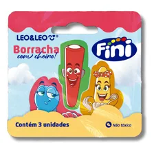 Kit 3 Borrachas Escolares Fini Com Cheirinho Personalizadas Cor Colorido Foto  mini 1
