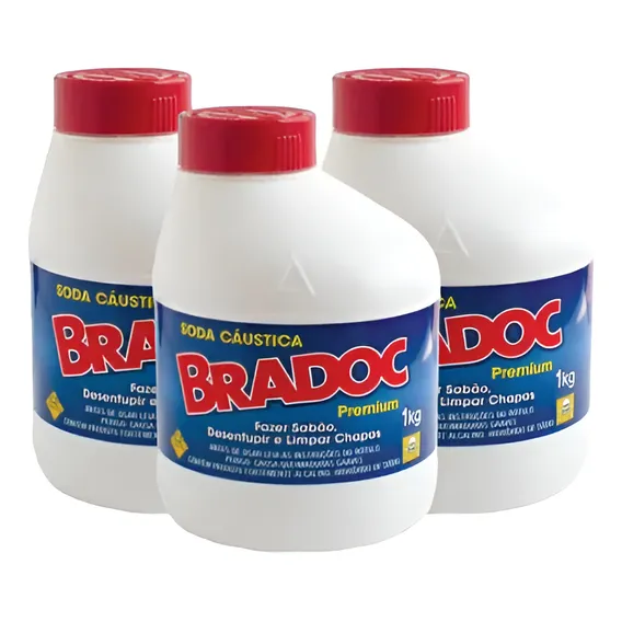 Kit 3 Bradoc Desentupidor Profissional E Limpa Chapas 1kg Foto 1