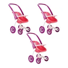Kit 3 Brinquedos Carrinho De Boneca Confort Baby Foto mini 1
