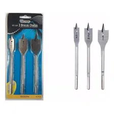 Kit 3 Broca Para Furadeira Chata Longa Madeira Foto mini 1