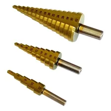 Kit 3 Brocas Escalonadas 4/32mm Espiral Perfuração Foto mini 1