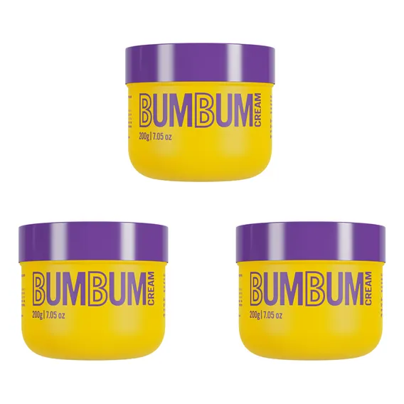 Kit 3 Bumbum Cream 200g - Creme Para Celulite e Estrias Foto 1