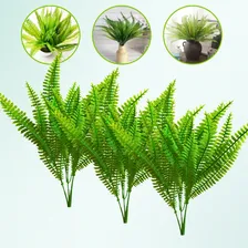 Kit 3 Buquê Samambaia Artificial Folhagem Decoração Realista Foto mini 1