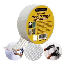 Kit 3 C/ Fitas Telada Auto Adesiva P/ Gesso Drywall 50mmx45m Cor Bege Foto mini  2