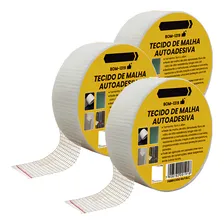 Kit 3 C/ Fitas Telada Auto Adesiva P/ Gesso Drywall 50mmx45m Cor Bege Foto  mini 1