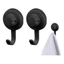 Kit 3 Cabide Gancho Porta Toalha Ventosa UtensÃlios Preto Foto mini 1
