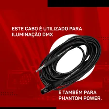 Kit 3 Cabo De Microfone P10 Mono Para Xlr Fêmea 5m Metros Foto mini 4