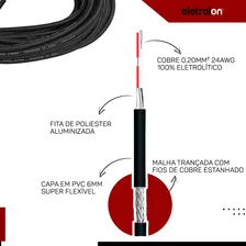 Kit 3 Cabo De Microfone P10 Mono Para Xlr Fêmea 5m Metros Foto mini 3