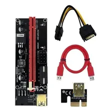 Kit 3 Cabos Riser Pci Express 1x A 16x Pcie Mineração Cor Vermelho Foto mini 1