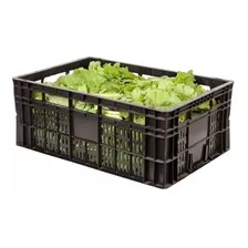 Kit 3 Caixa Plástica Para Alimentos Vazada Empilhável A-23 Cor Laranja Foto mini 2