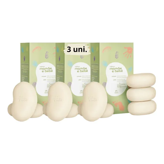 Kit 3 Caixa Sabonete MamĂŁe E BebĂȘ Com 5 Sabonete 100g Foto 1