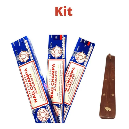 Kit 3 Caixas De Incenso Nag Champa Satya Sai Baba Atacado Foto 1
