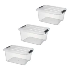 Kit 3 Caixas Organizadoras Monte Líbano 15 L Transparente Foto mini 1