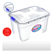 Kit 3 Caixas Organizadoras Transparente 56 Litros Pp Uninjet Foto mini  2
