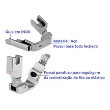 Kit 3 Calcador Pregar Fita Elástico Máquina Reta Industrial Foto mini 4