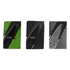 Kit 3 Canivetes Cartão Faca Albatroz Tático Afiado Dobrável Foto  mini 1