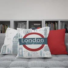 Kit 3 Capas Almofadas Decorativas Londres 45x45 Id Decor Foto mini  3