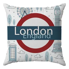 Kit 3 Capas Almofadas Decorativas Londres 45x45 Id Decor Foto mini  2