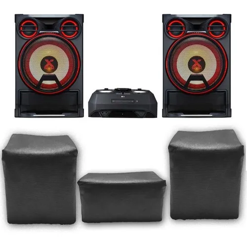 Kit 3 Capas Pra Mini System L-g Xboom Ck43 Impermeavel Preta Foto 1