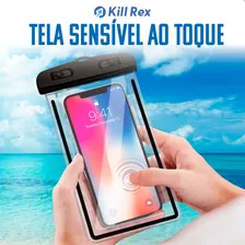Kit 3 Capinhas À Prova Dágua Para Celular Smartphone Impermeável Universal Case Bag Capa Bolsa Aquática Selada - Marca Kill Rex Foto mini 3