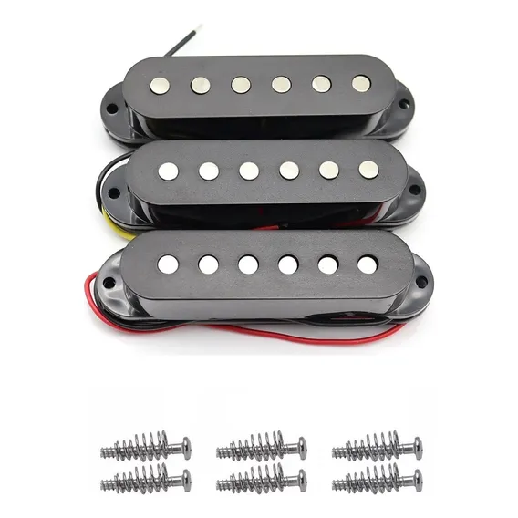 Kit 3 Captadores Guitarra Strato Single Preto Andaluz Foto 1