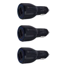 Kit 3 Carregadores Celular Veicular Usb Lsn-cc02 Atacado Cor Preto Foto  mini 1