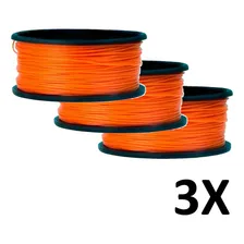 Kit 3 Carretel De Linha De Pedreiro Lisa 100 Metros Laranja Foto mini 1
