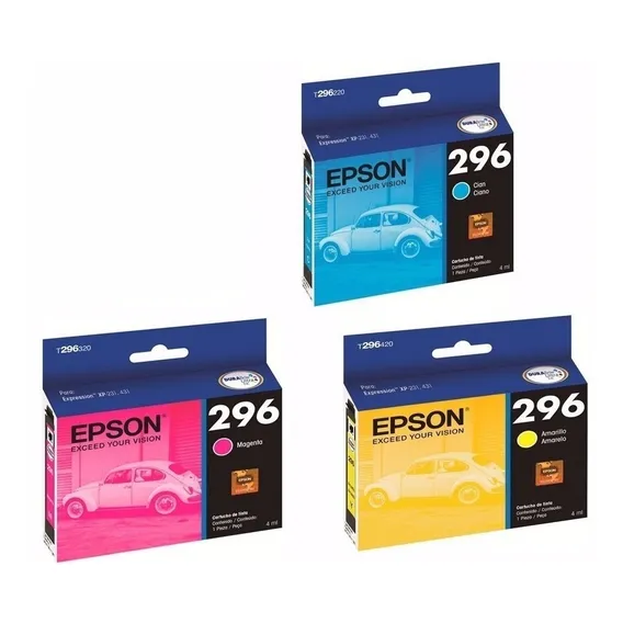 Kit 3 Cartucho Epson Para Xp231 Xp241 Xp431 296 Foto 1