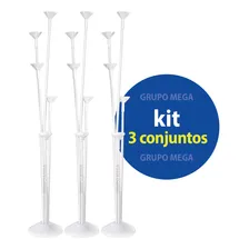 Kit 3 Centro De Mesa Decoração Festa Bexigas Arranjo 45cm Foto mini 2