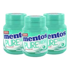 Kit 3 Chiclete Mentos Pure Fresh Wintergreen Zero Açucar 56g Foto  mini 1