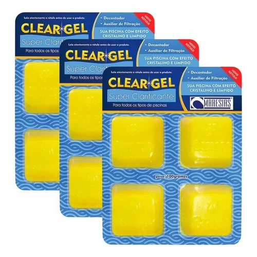 Kit 3 Clear Gel Super Clarificante Maresias Piscina Saudável Foto 1