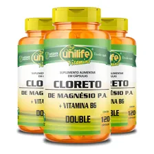 Kit 3 Cloreto De Magnésio 810mg Unilife 120 Cápsulas Sabor Sem sabor Foto  mini 1