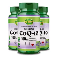 Kit 3 Coenzima Coq-10 Unilife 60 Cápsulas Sabor Neutro Foto mini 1