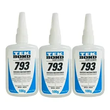 Kit 3 Cola Instantanea Tek Bond 793 100g Multiuso Foto mini 1