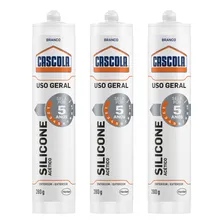 Kit 3 Cola Silicone Acético Branco Uso Geral Cascola 280g Foto mini 1