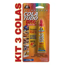 Kit 3 Cola Tudo Dag Incolor Garin 17g Foto  mini 1