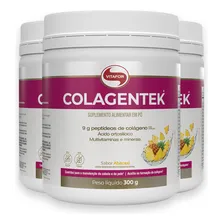 Kit 3 Colagentek Vitafor 300g Colágeno Hidrolisado Abacaxi Foto  mini 1