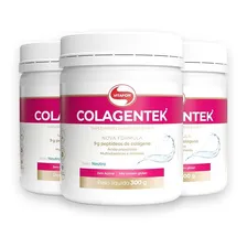Kit 3 Colagentek Vitafor Colágeno Hidrolisado 300g Neutro Foto mini 1