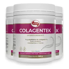 Kit 3 Colagentek Vitafor Colágeno Hidrolisado 300g Neutro Foto mini 4