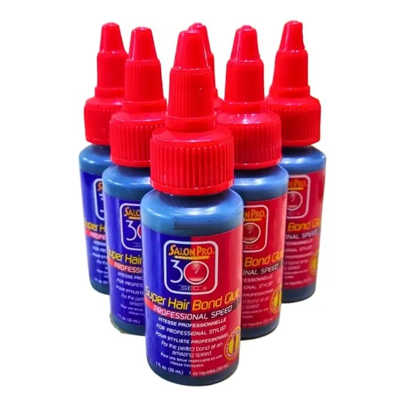 Kit 3 Colas Salon Pro Cabelos Cilios Antialérgica 30ml Top Cor Preto Foto 1